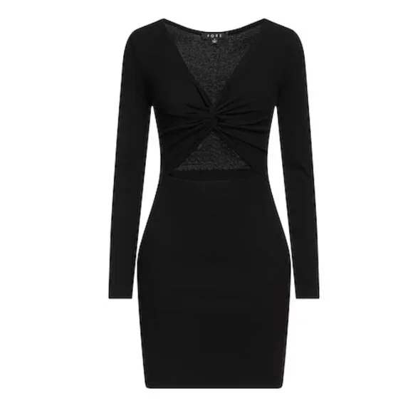 fore cut out dress FORE cutout midi dress Black Medium